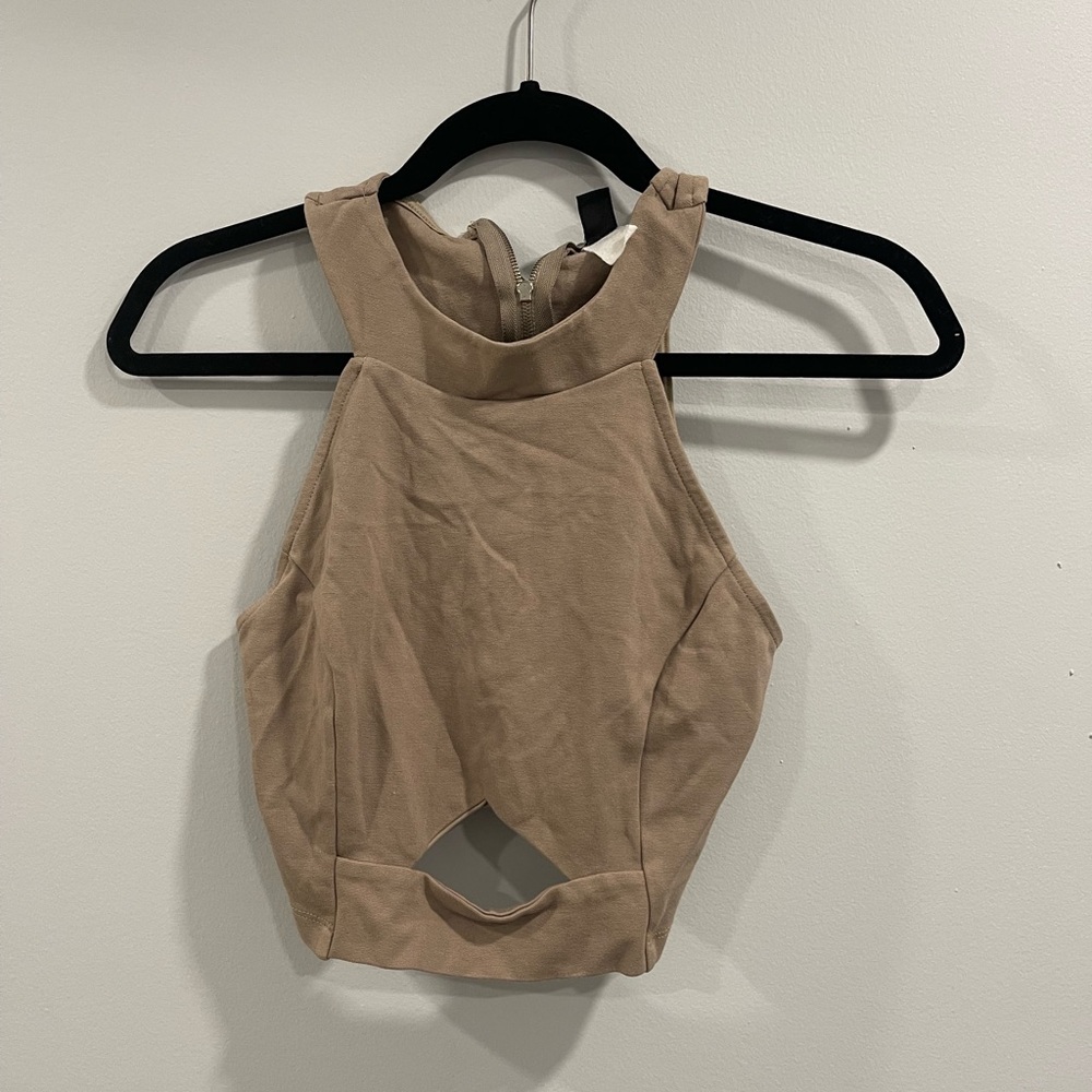 Tan crop top
